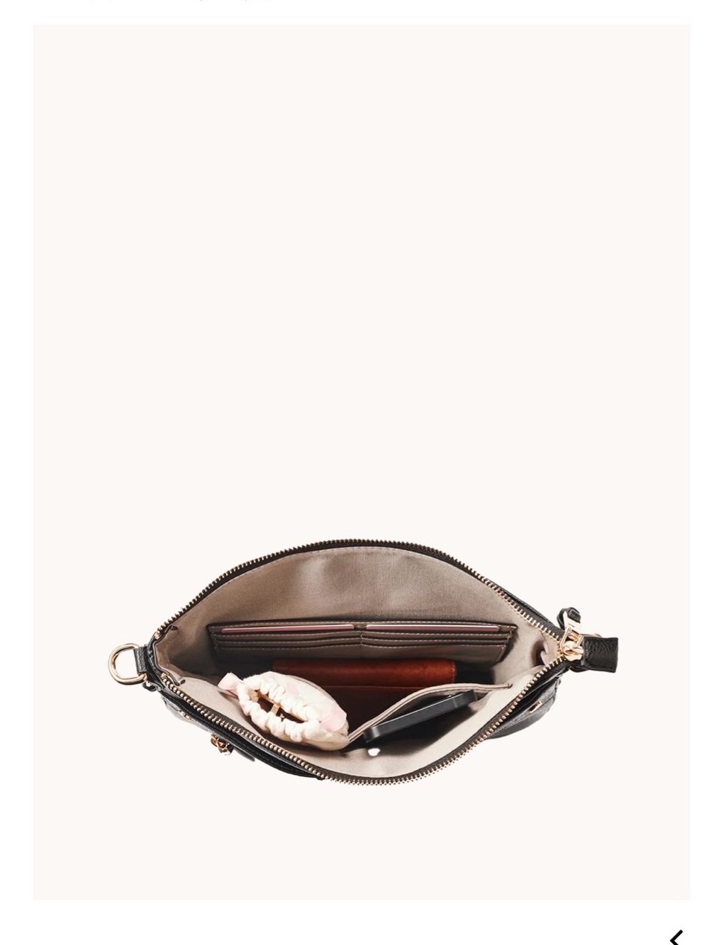 Poppy and Peonies Everyday Crossbody in Black - Picture 7 of 11